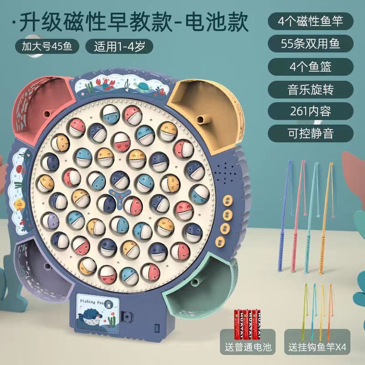 Детская электрическая вращающаяся Магнитная игрушка для рыбалки, развивающая раннее образование, многофункциональная...