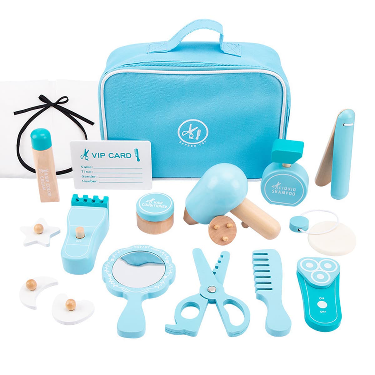 Деревянный детский игровой туалетный столик с косметикой для девочек, набор для ролевых игр, мини-комод для хранения...