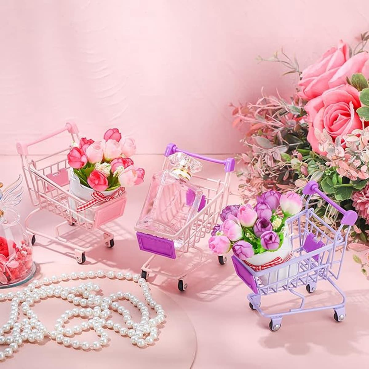 Симулятор мини-супермаркет корзина для покупок креативная детская тележка кукольный дом