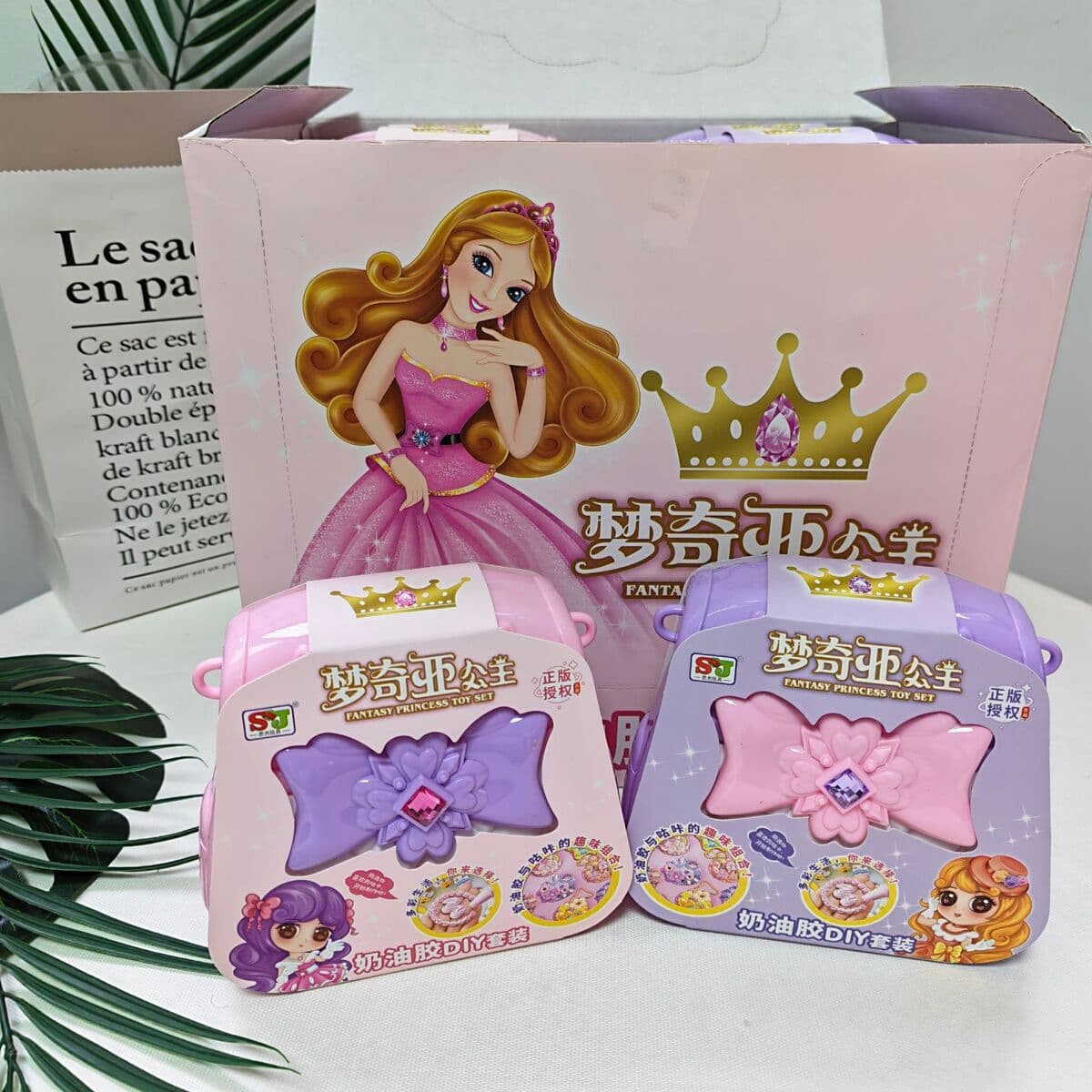 Принцесса крем-клей DIY Gu Card Набор игрушек для девочек рюкзак сундук с сокровищами