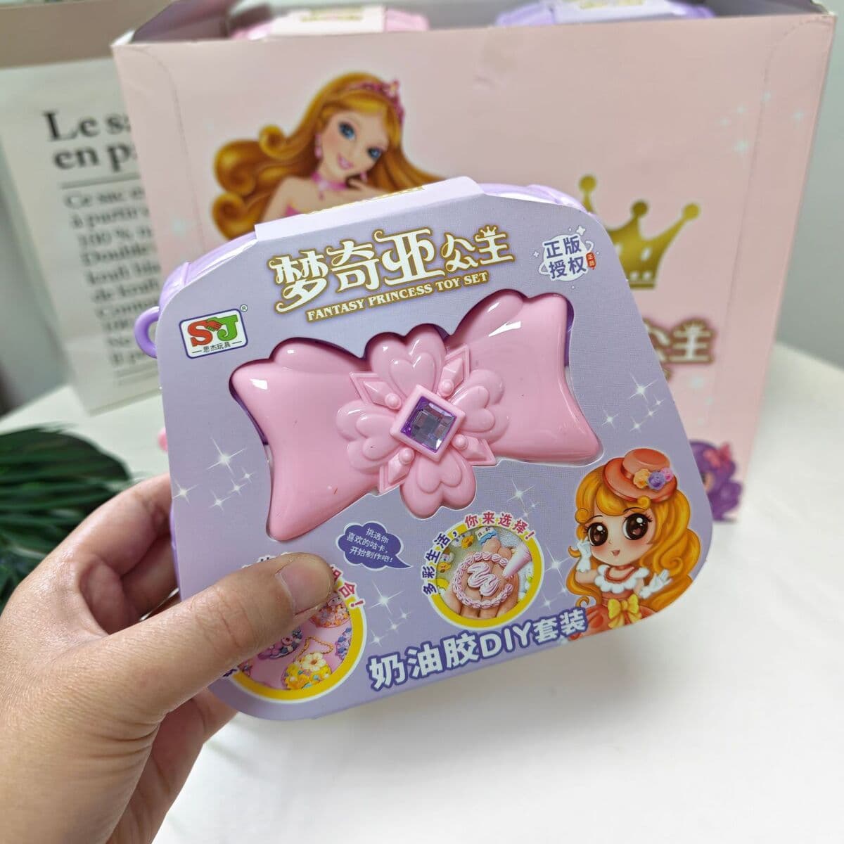 Принцесса крем-клей DIY Gu Card Набор игрушек для девочек рюкзак сундук с сокровищами