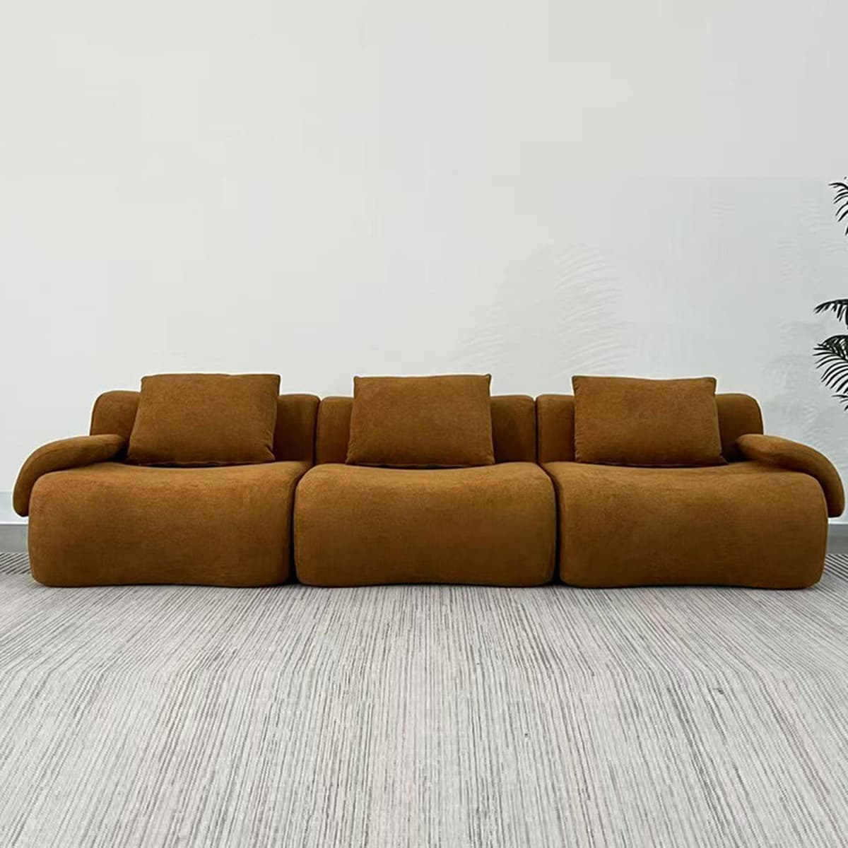 Компактный диван-кровать U-образной формы без каркаса от фабрики мебели Foshan для домашнего использования