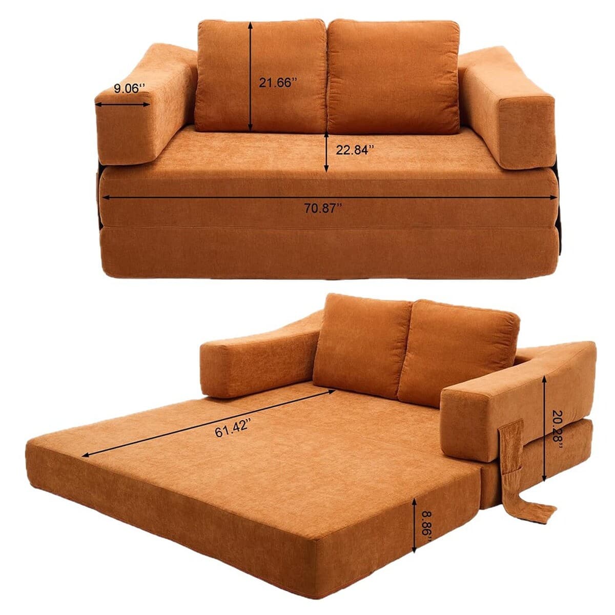 Современный минималистичный диван в итальянском стиле для гостиной, компактный и складной, тканевый диван для отдыха,...