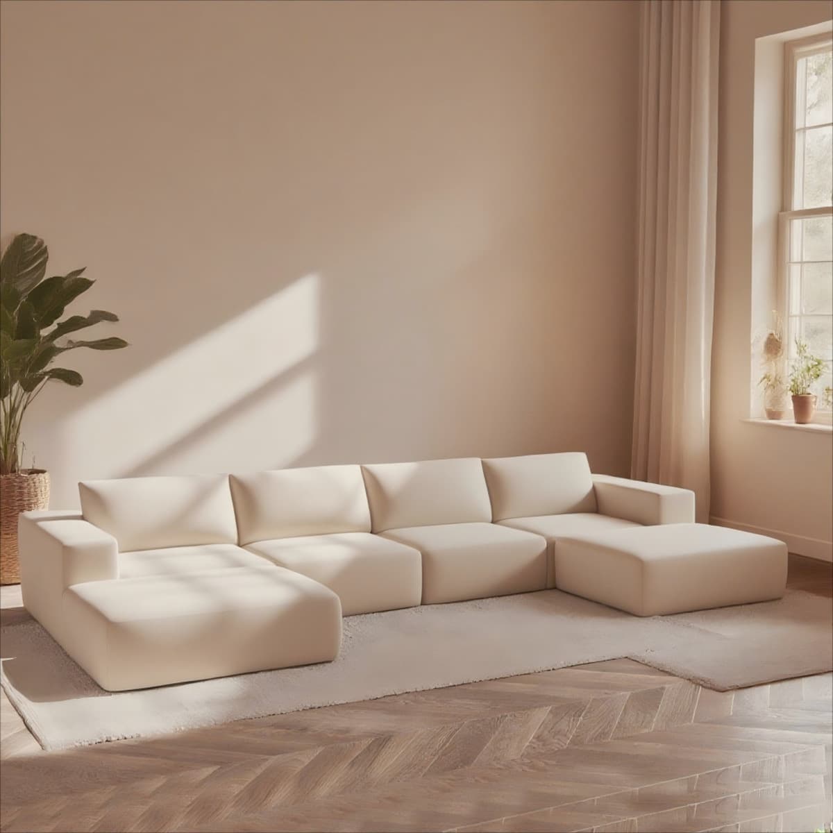 Бескаркасный модульный диван-трансформер из сжатого поролона для гостиной, большой размер, для трансграничной торговли