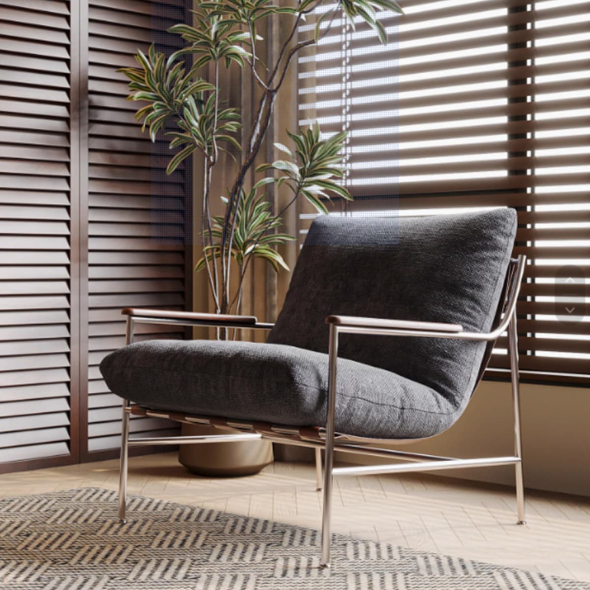 Кресло-качалка Fika в стиле Баухаус для дома, одноместное, для гостиной, в скандинавском современном минималистичном стиле,...