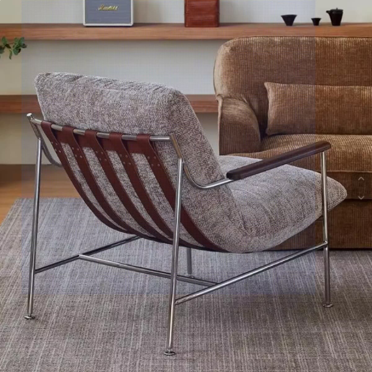 Кресло-качалка Fika в стиле Баухаус для дома, одноместное, для гостиной, в скандинавском современном минималистичном стиле,...