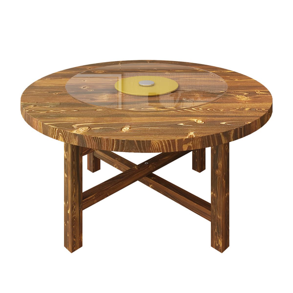 Круглый стол из цельного дерева утолщенный кедровый 1,2 м Домашний обед Деревянный стол Панель 1,1 м Складной обеденный стол...