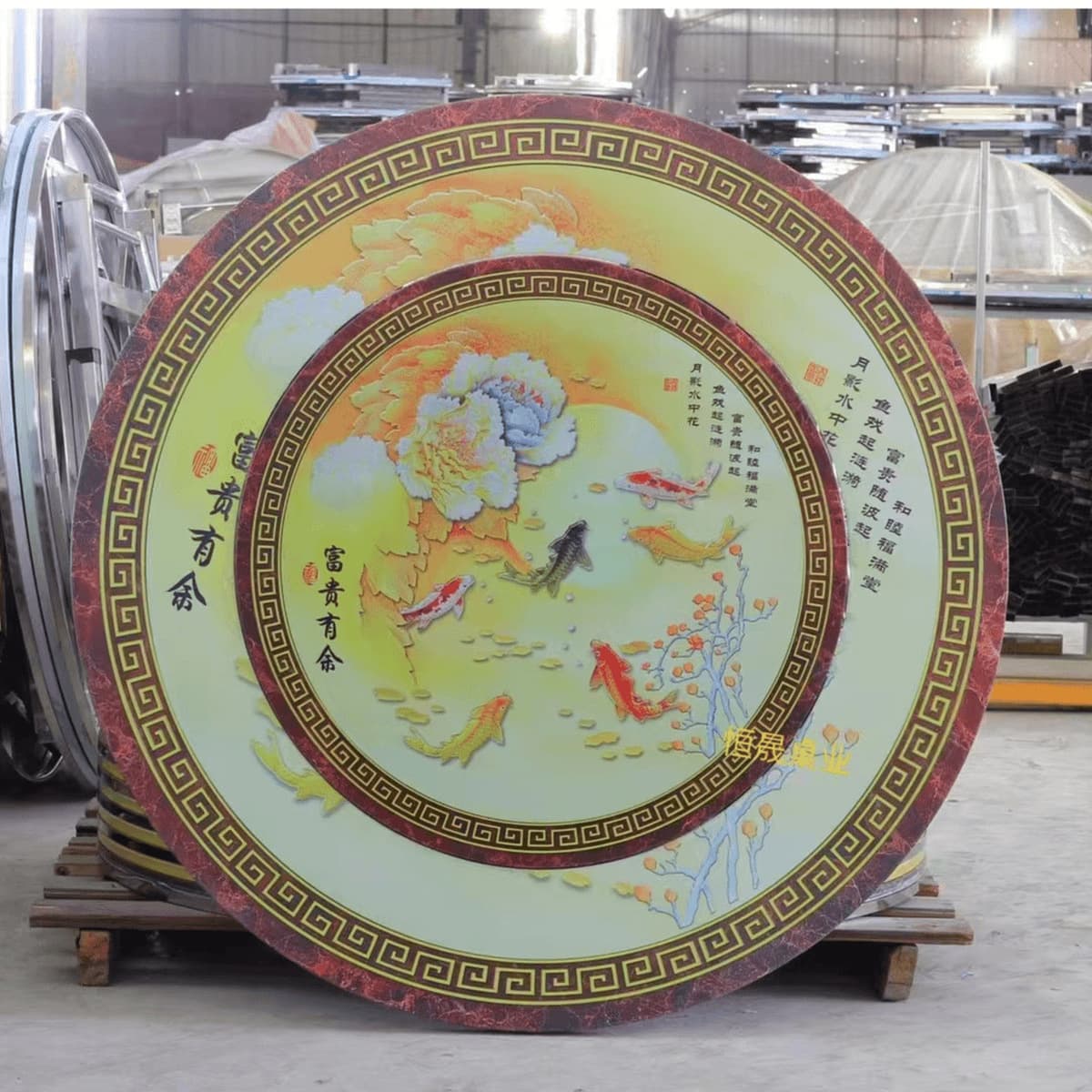 Полноцветный встроенный вращающийся круглый стол из нержавеющей стали для дома и гостиной, простой встраиваемый обеденный...