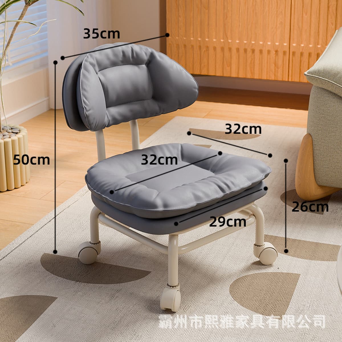 Поворотный маленький табурет на колесиках, низкий табурет, модное кресло для ленивых с спинкой, бытовой инструмент для ухода...