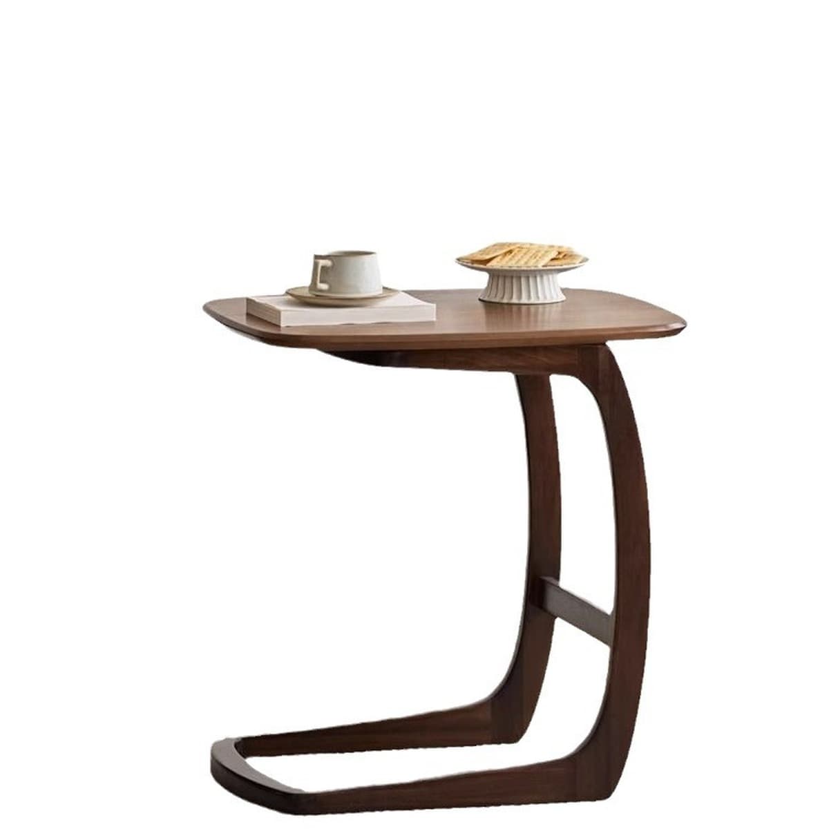 Небольшой журнальный столик с черным ореховым роговом из цельного дерева диван несколько боковых сторон гостиной балкон...