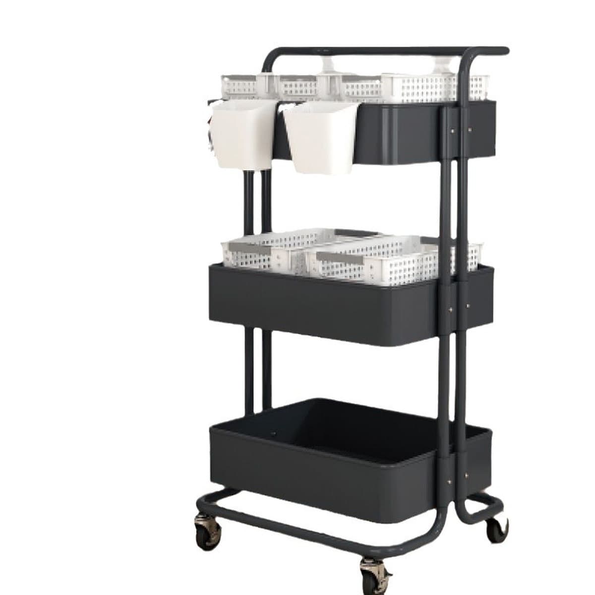 Мобильная стеллажная система, кухонный стеллаж, подставка для закусок в гостиной, прикроватная тумбочка для ванной, домашняя...