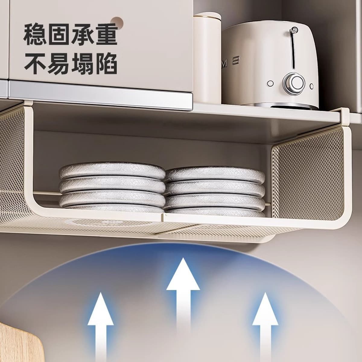 Кухонная полка для хранения, подстольная полка для общежития, подвесная многоярусная перегородка, настольная подвесная...