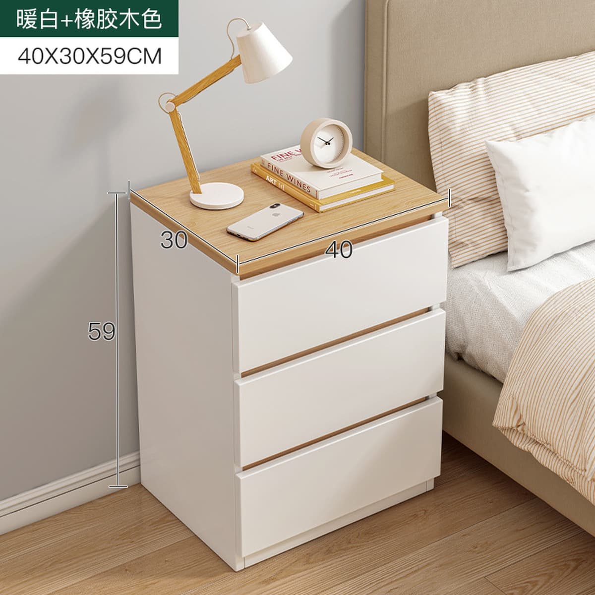 Тумбочка Простой современный небольшой склад для хранения Простой стиль ins Прикроватная тумбочка для спальни для арендной...
