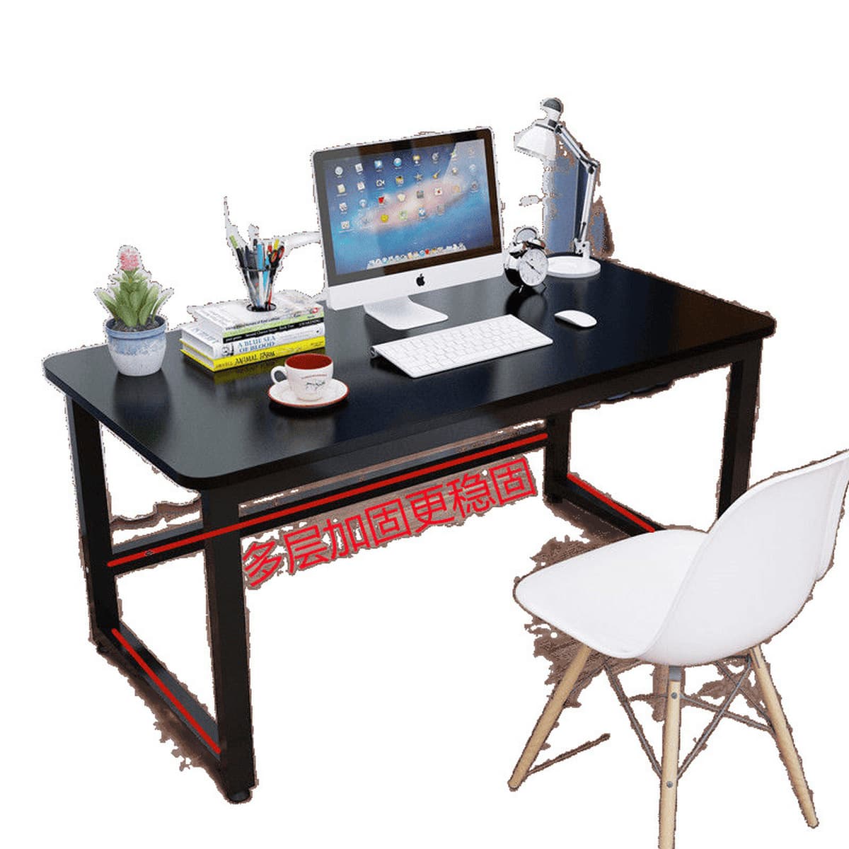 Новый компьютерный стол, утолщенный настольный стол, домашний письменный стол, прямоугольный студенческий простой стол,...