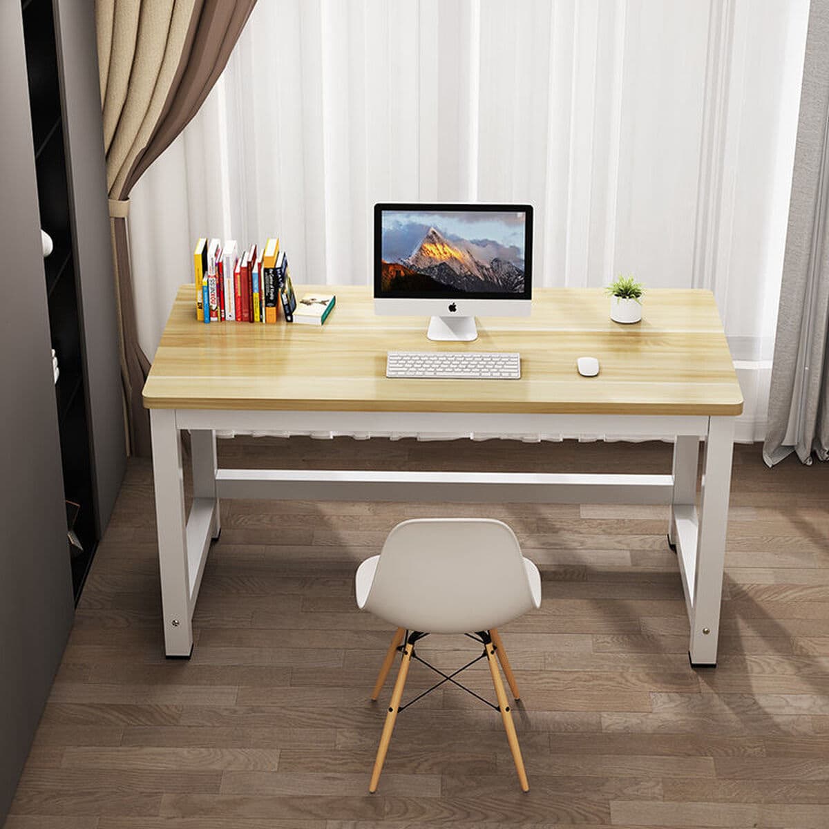 Новый компьютерный стол, утолщенный настольный стол, домашний письменный стол, прямоугольный студенческий простой стол,...