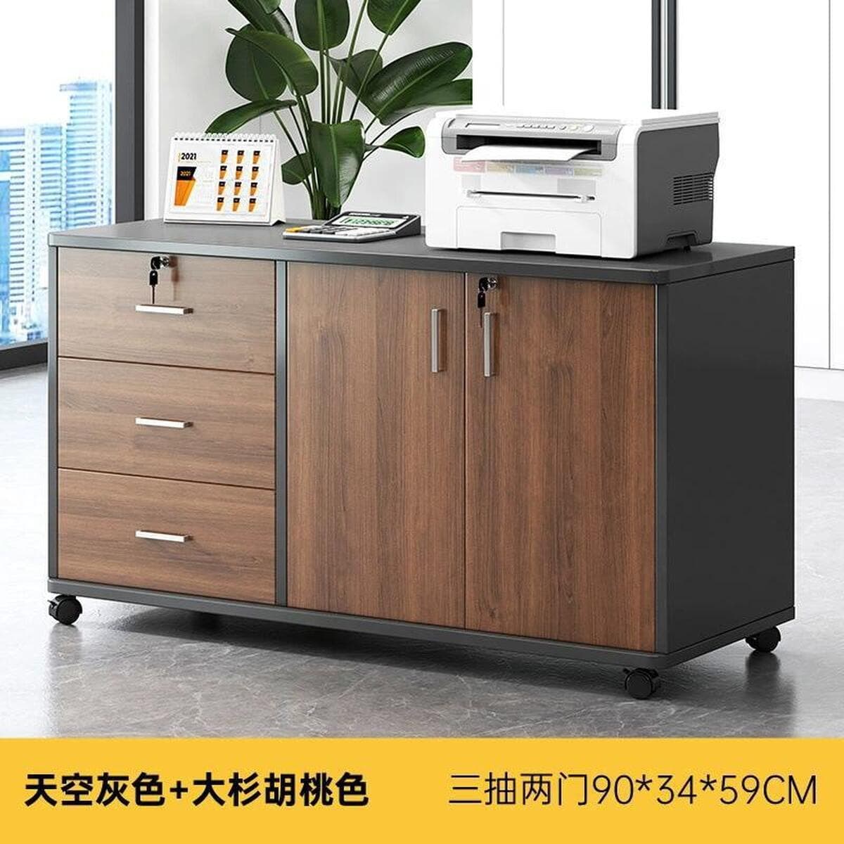 Картотечный Шкаф Офис Мобильный Боковой Шкаф Деревянный Шкафчик Ящик Шкаф Под Стол Хранения Низкий Шкаф Хранения Принтера