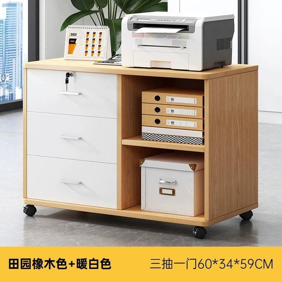 Картотечный Шкаф Офис Мобильный Боковой Шкаф Деревянный Шкафчик Ящик Шкаф Под Стол Хранения Низкий Шкаф Хранения Принтера