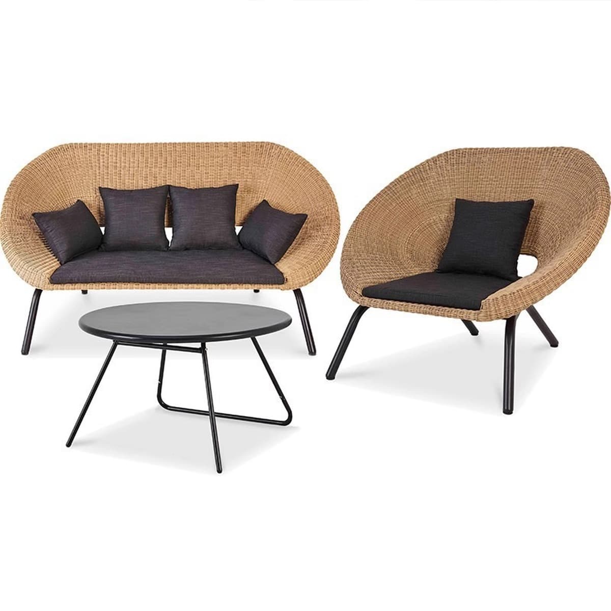 Скандинавский открытый отдых диван ротанг водонепроницаемая вилла садовый сад чайный столик наружная мебель ротанг стула...