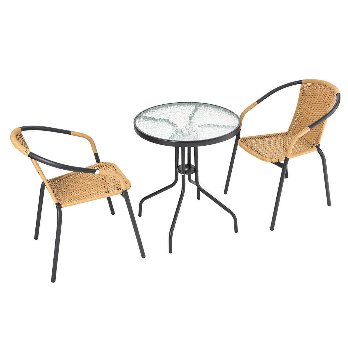 Кресло из ротанга для отдыха на террасе, в саду, на балконе, кресло с подлокотниками из кованого железа для кафе, прямые...