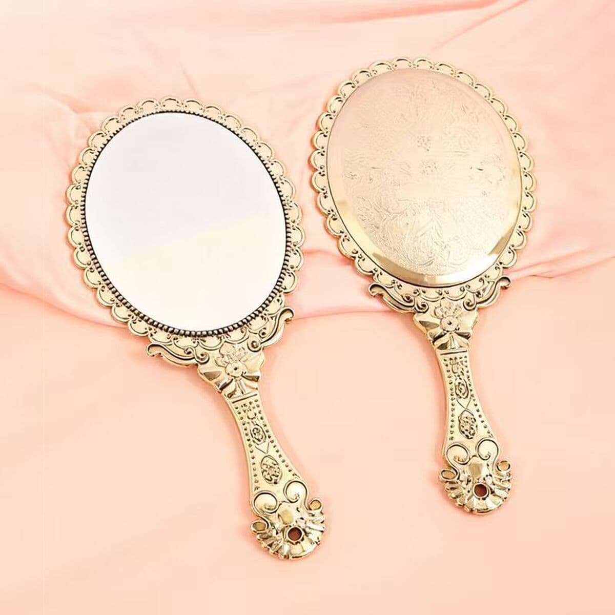 Новое зеркало в ретро-стиле, большое зеркало для макияжа с гальваническим покрытием под розовое золото, зеркало высокой...