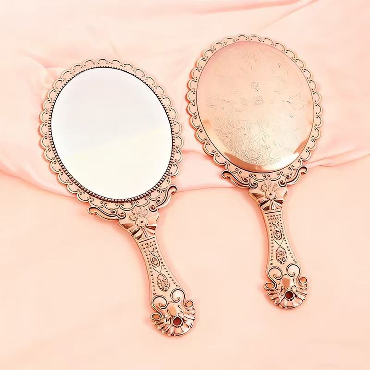 Новое зеркало в ретро-стиле, большое зеркало для макияжа с гальваническим покрытием под розовое золото, зеркало высокой...