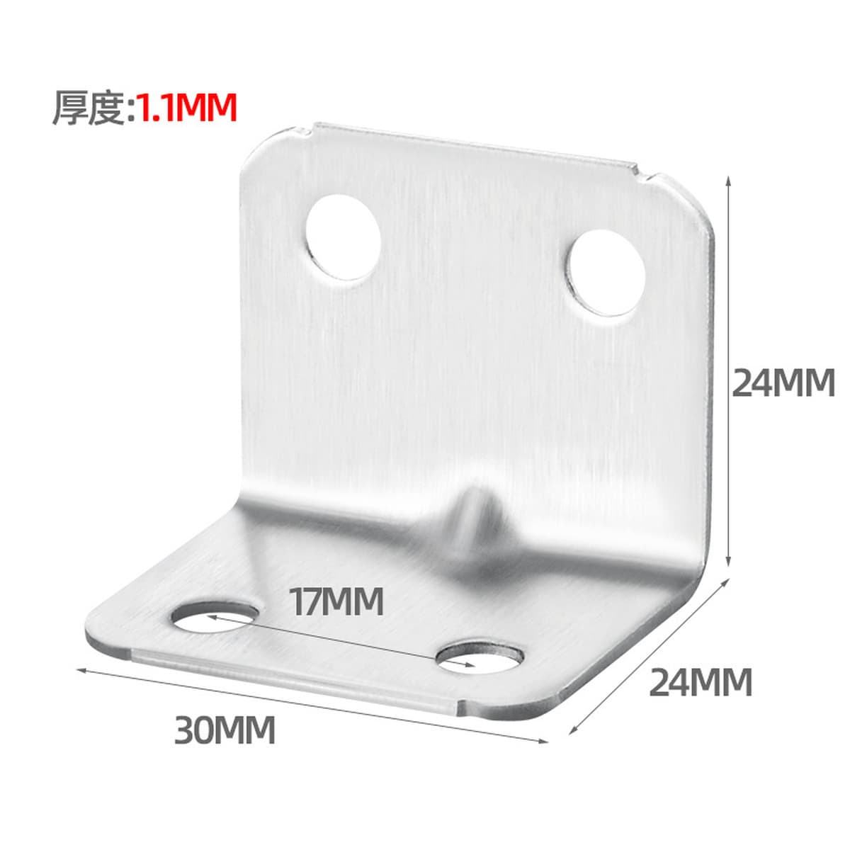 Угловой код из нержавеющей стали 90 градусов с прямоугольным кронштейном для мебели