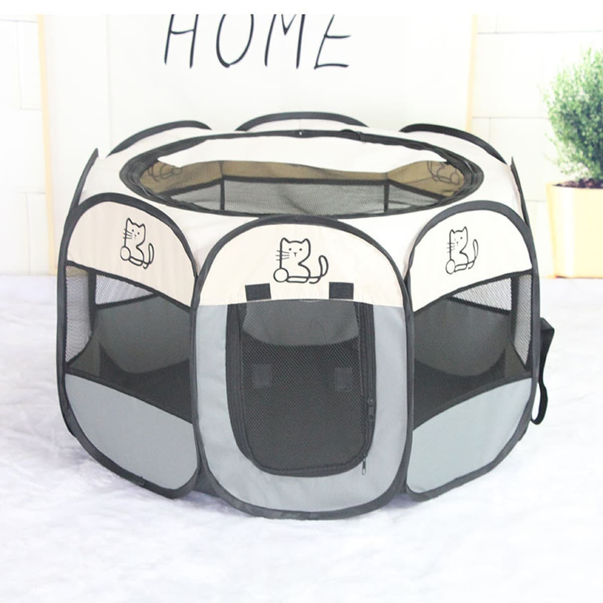 Складной, устойчивый к царапинам, изолированный большой вольер для кошек, кошачий домик, клетка для кошек, восьмиугольная...