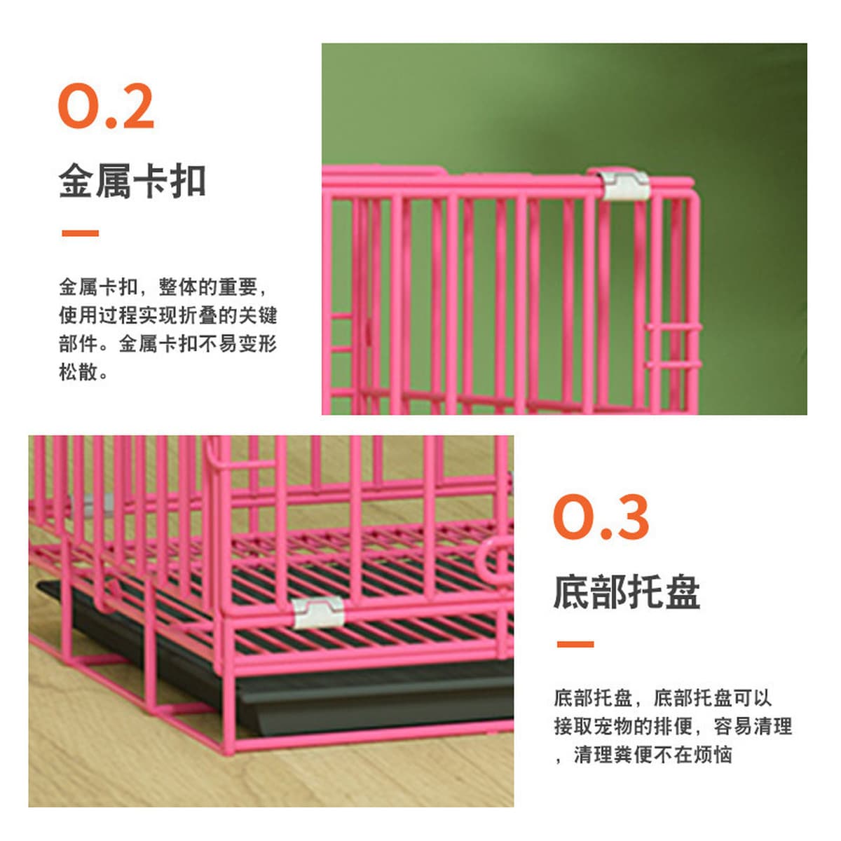 Большая клетка для собак (60*42*50), товары для животных, утолщенная клетка для собак и кошек малых и средних размеров,...