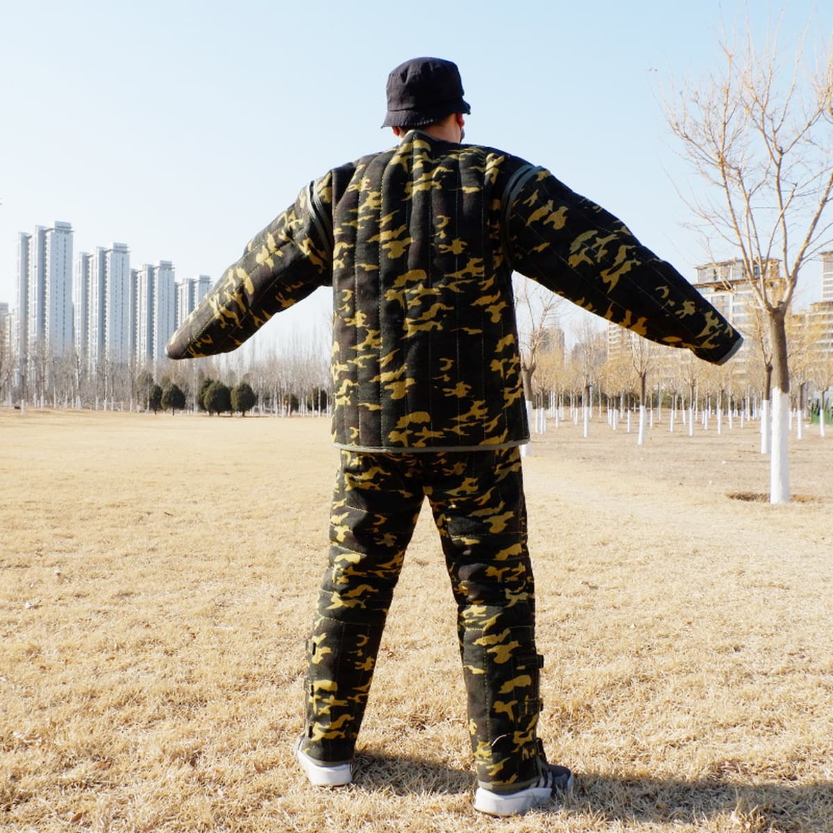 Холщовая камуфляжная защитная одежда Оборудование для дрессировки собак Зоотовары Тренировочная одежда Рабочее снаряжение...