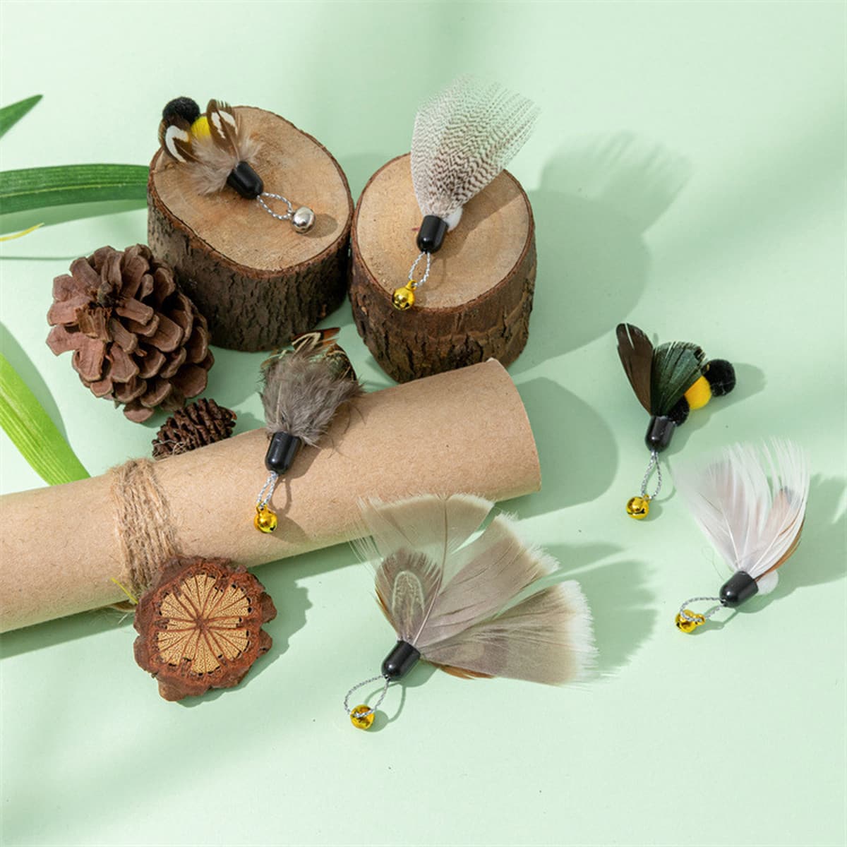 Новая кошачья палка имитация насекомого Замена головы маленькое летающее насекомое кошачья палка зоотовары производители...