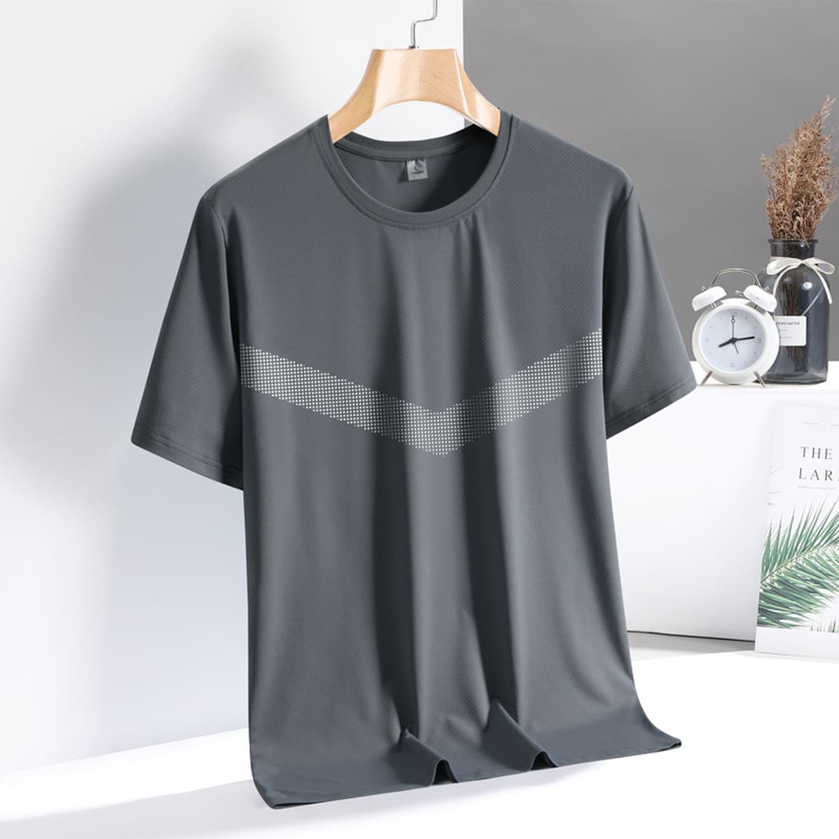 UPF50 анти-ультрафиолетовый солнцезащитный крем футболка мужской спортивный быстрый сухой костюм мужской ледяной шелк с...