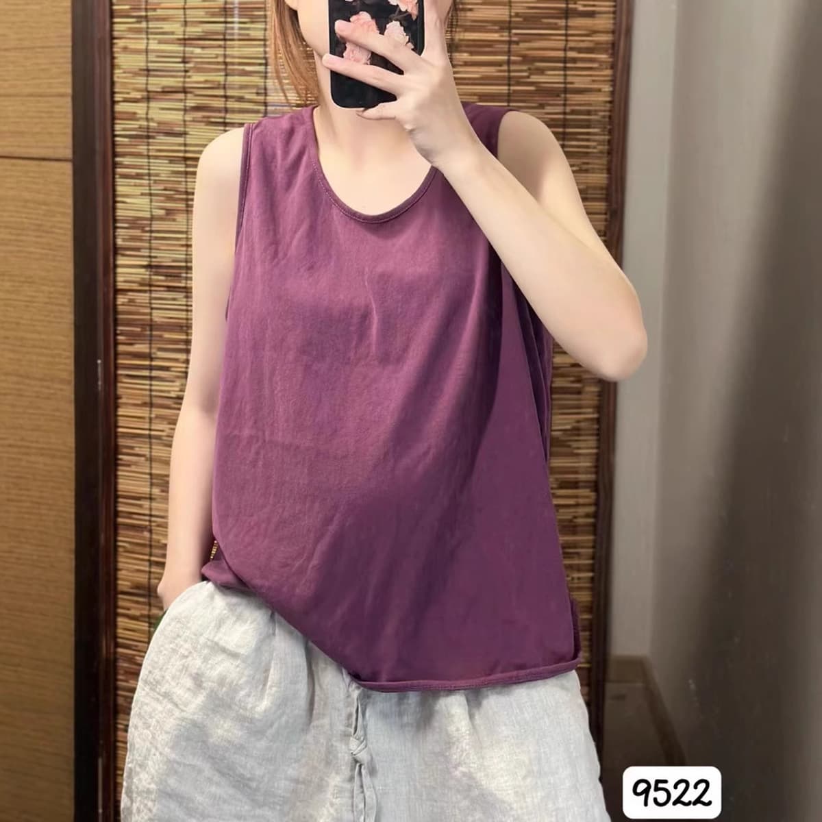 Популярный беговой жилет 2025, летний новый стиль, литературный стиль, пуловер с круглым вырезом, простая футболка,...