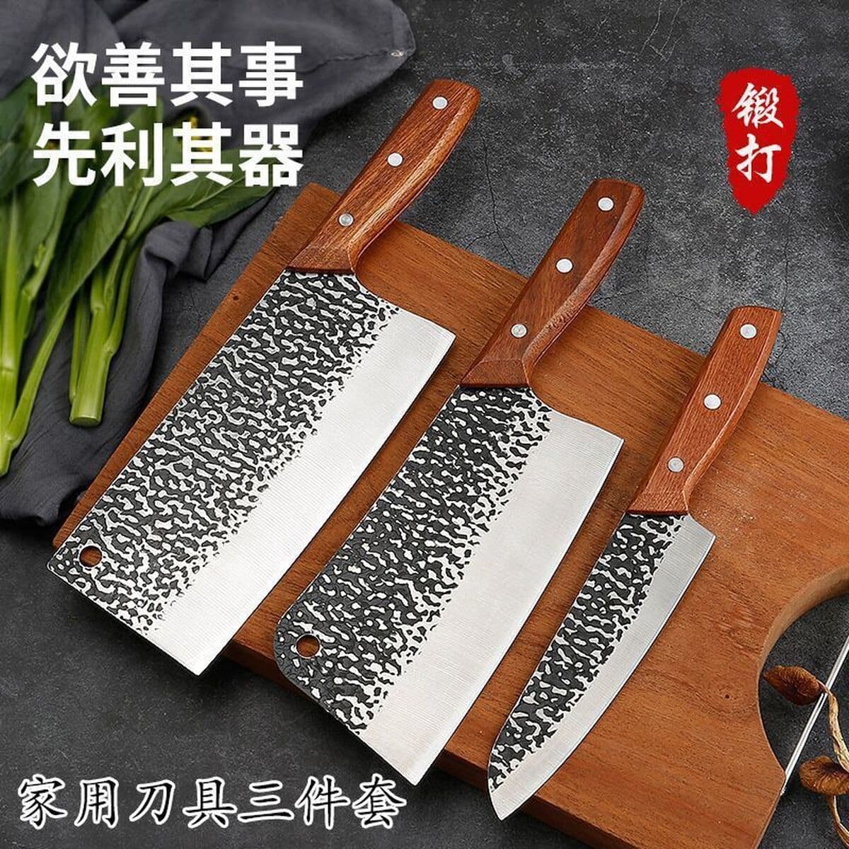 Кованый острый кухонный нож, нож для нарезки шеф-повара, кухонный нож, нож для измельчения костей, бытовой нож из...