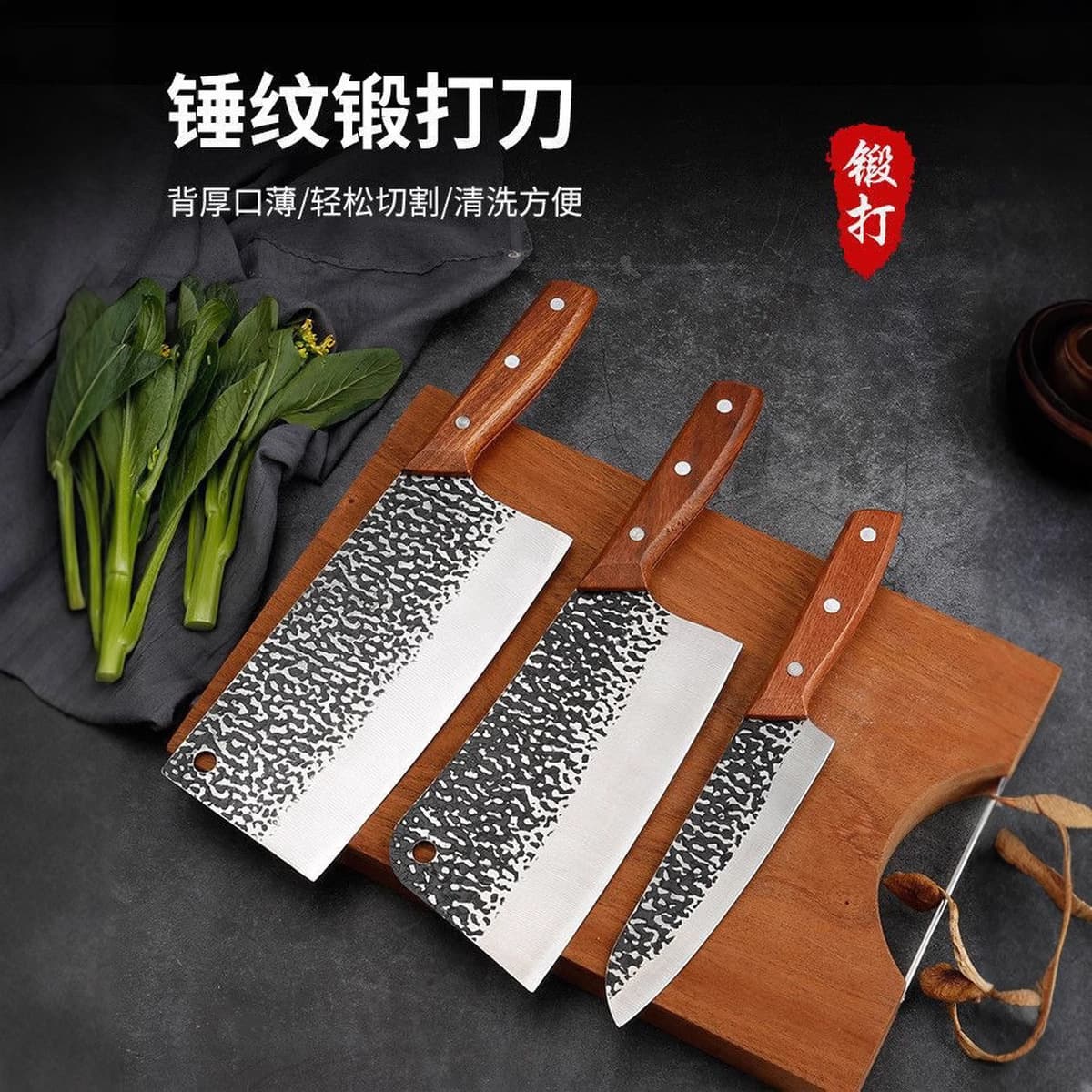 Кованый острый кухонный нож, нож для нарезки шеф-повара, кухонный нож, нож для измельчения костей, бытовой нож из...