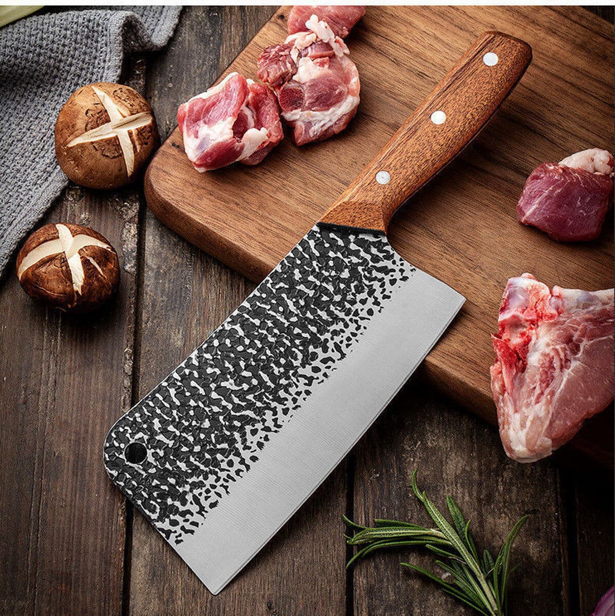 Кованый острый кухонный нож, нож для нарезки шеф-повара, кухонный нож, нож для измельчения костей, бытовой нож из...