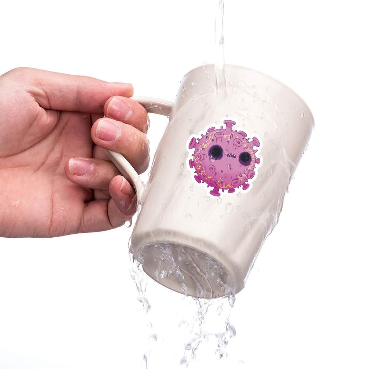 50 мультфильмов эпидемические вирусные бактерии наклейки водонепроницаемый ноутбук чашка воды скейтборд автомобильный шлем...