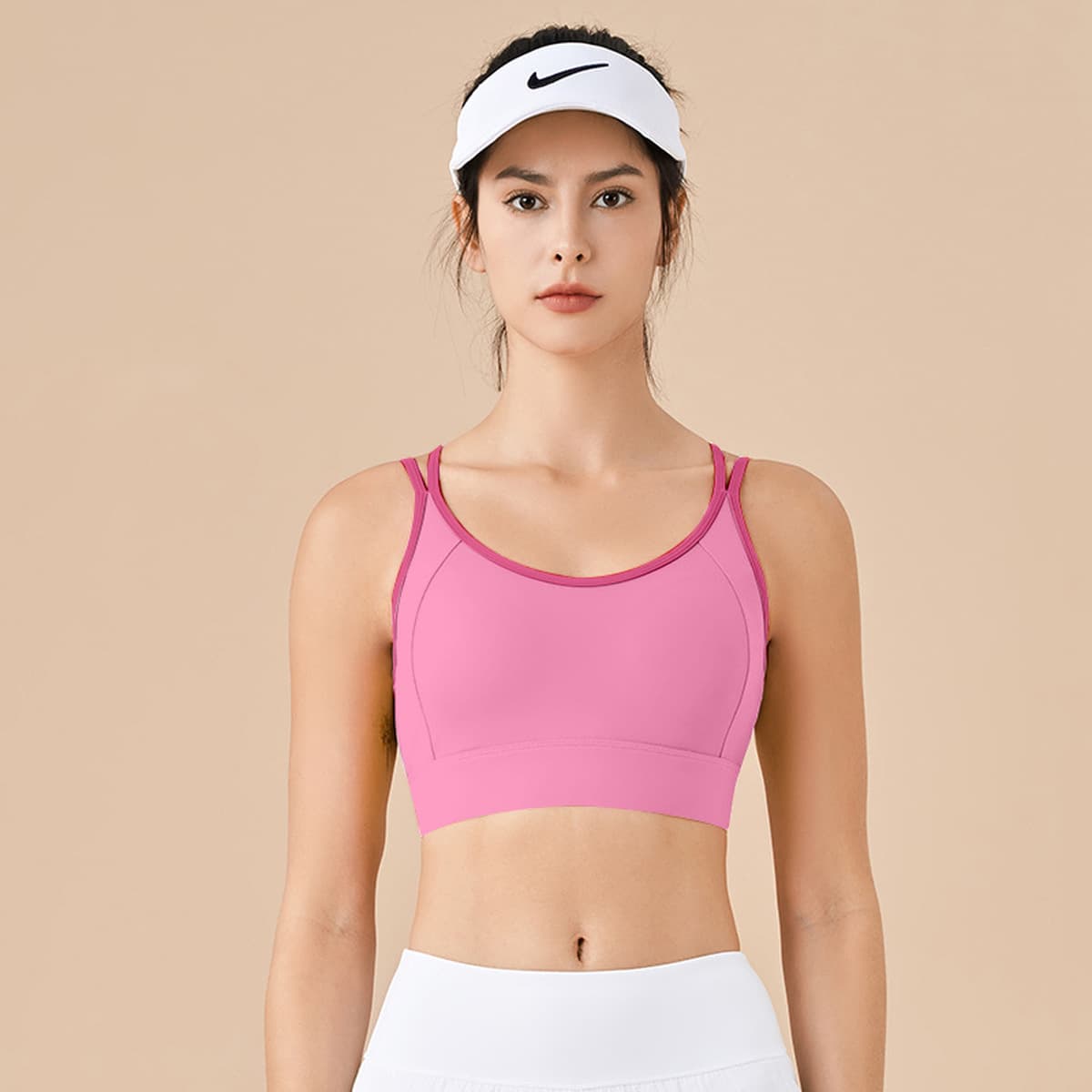 Спортивный бюстгальтер высокой интенсивности для женщин, цельный противоударный бюстгальтер с фиксированной отделкой, одежда...