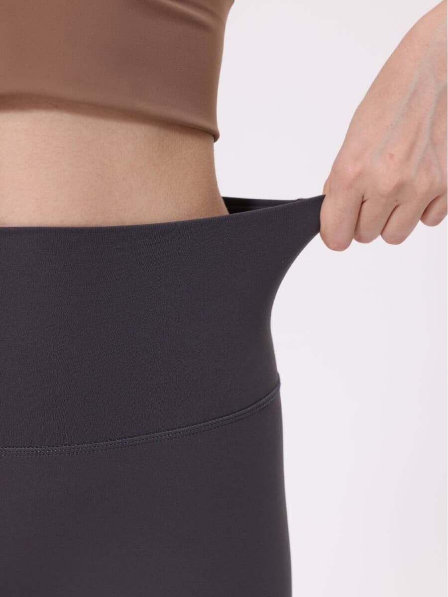 Облачная ткань карманные штаны для йоги с высокой талией носят снаружи