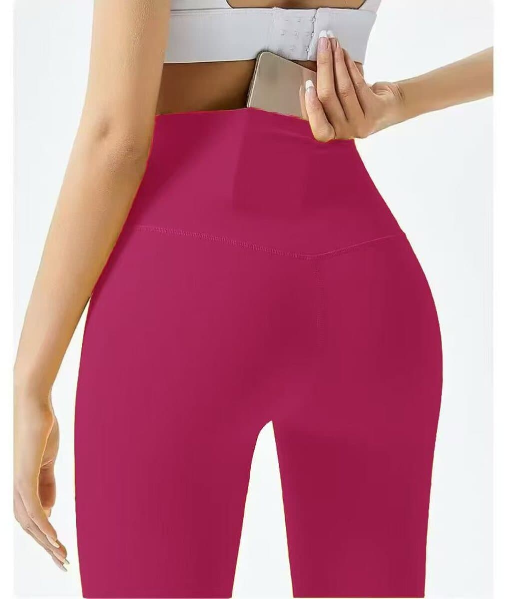 Облачная ткань карманные штаны для йоги с высокой талией носят снаружи