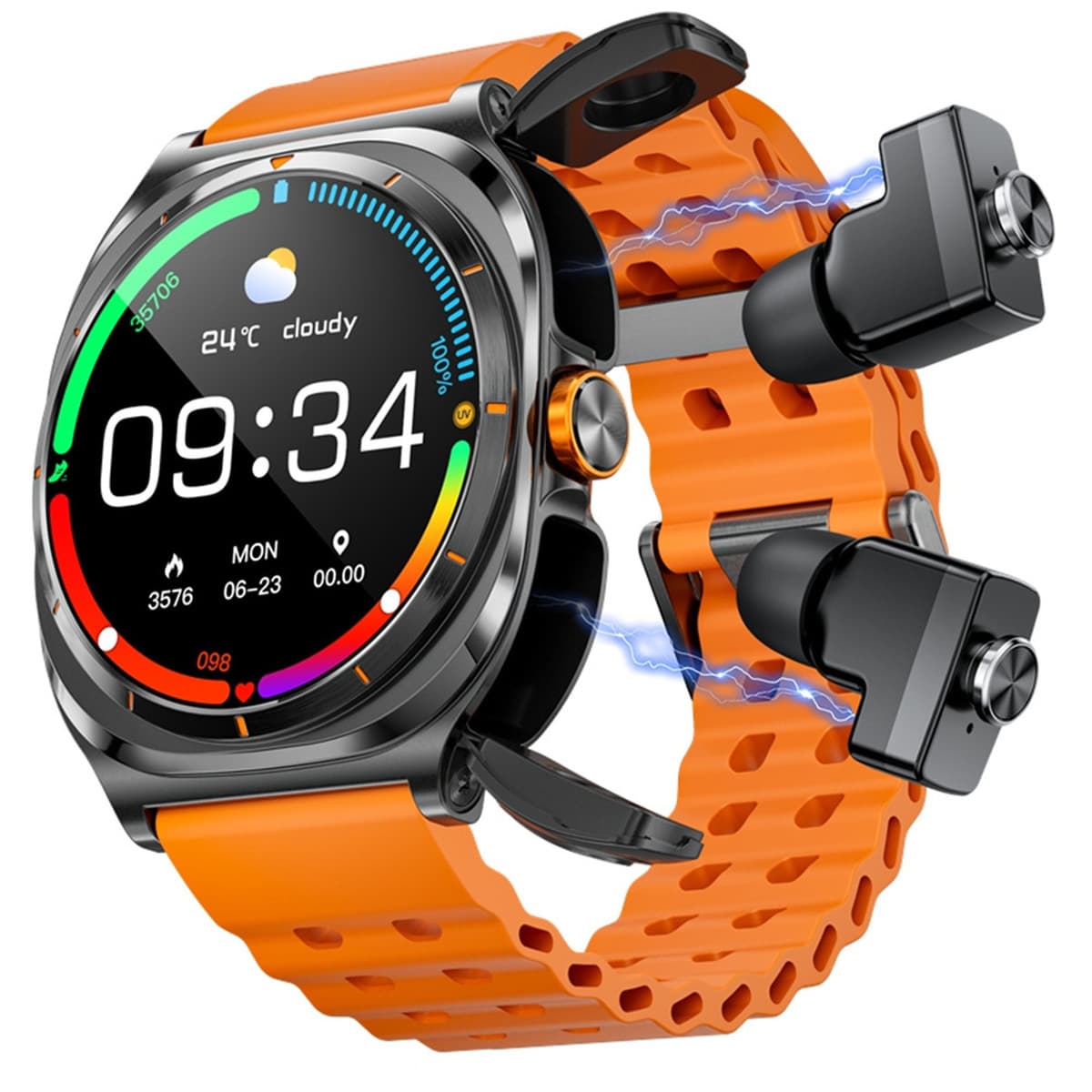 Новые трансграничные умные часы с гарнитурой GT98, пульсометр, кислород в крови, мониторинг здоровья сна, спортивные двойные...