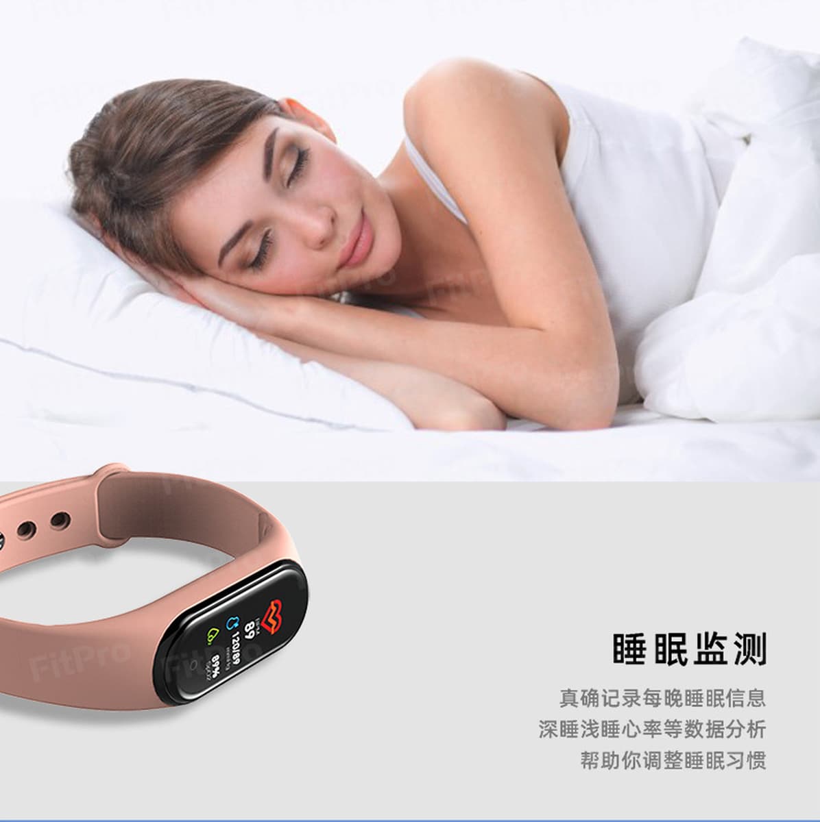 Многофункциональный умный Браслет M4, Сфигмоманометр сердечного ритма, шаг, спортивный мониторинг сна, водонепроницаемый...