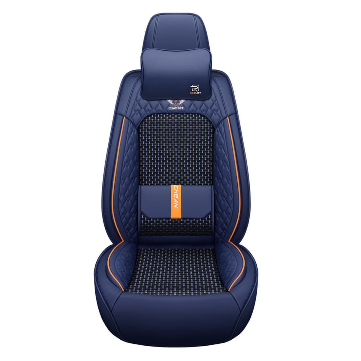 Новая модная подушка для автомобильного сиденья из ледяного шелка, всесезонный универсальный кожаный чехол на сиденье,...