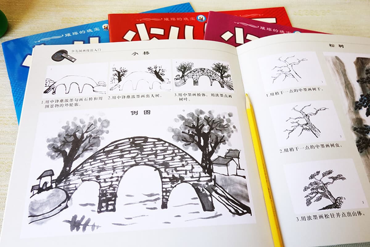 Детская традиционная китайская живопись введение цветок и птица животные пейзаж дети взрослые начинающие традиционная...