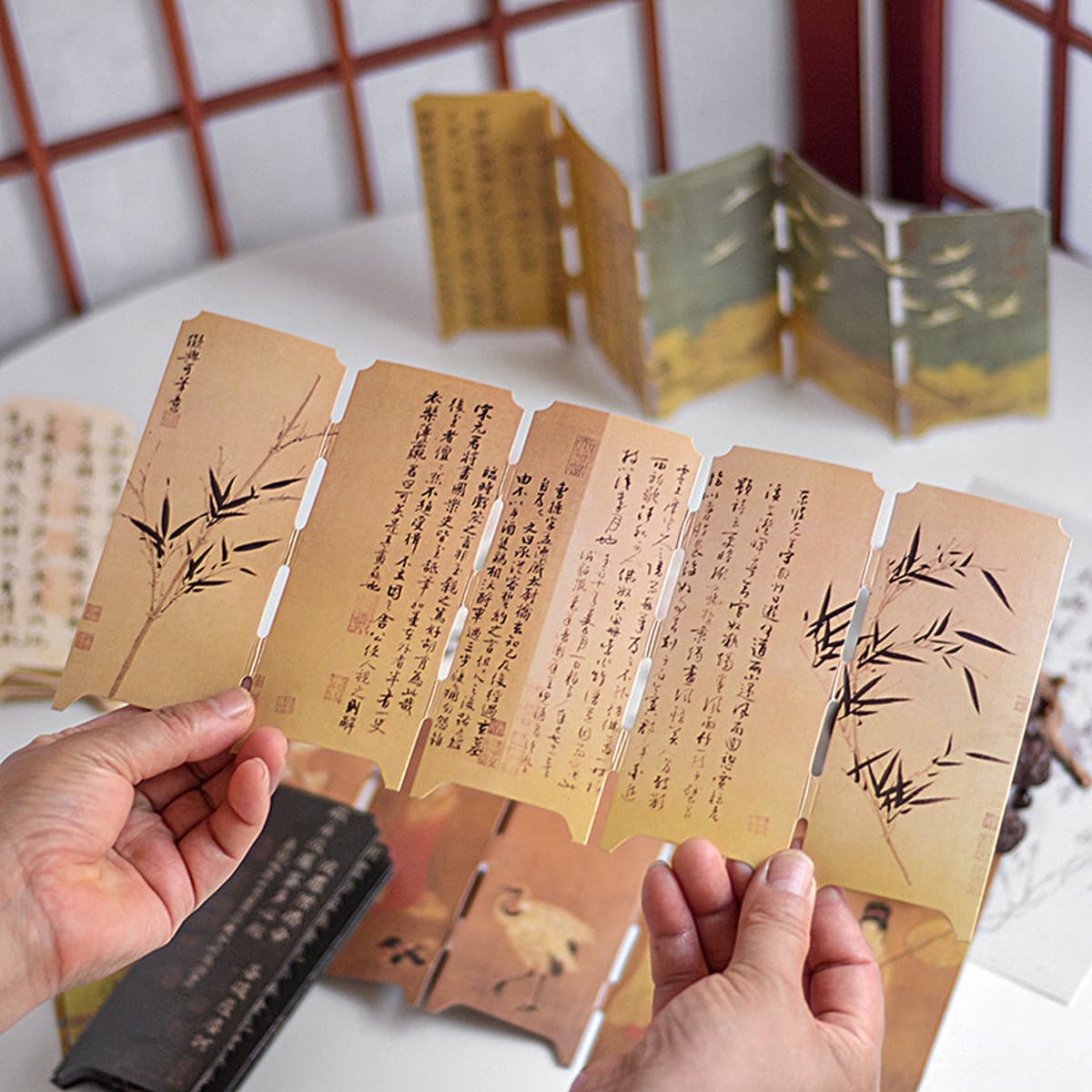 Мини-калиграфия и живопись в китайском стиле, экран, ретро закладка, украшения, нефритовый чай, фото, украшение, фон,...