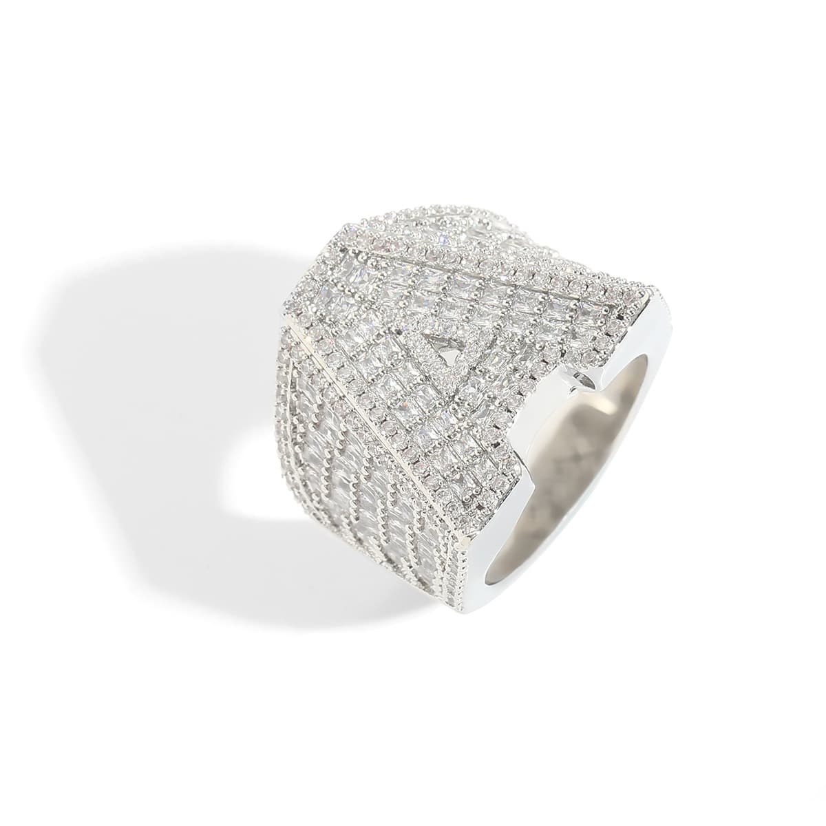 Мужское кольцо в стиле хип-хоп с креативными английскими буквами, высококачественное медное кольцо с инкрустацией цирконом в...