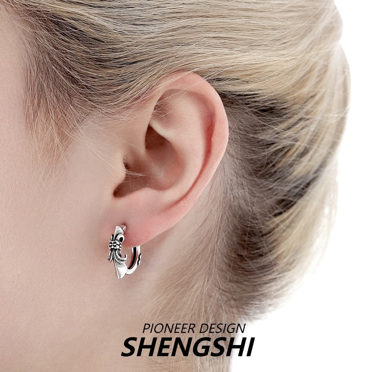 Темный крест-серьги легко экстравагантно, старое ретро-ушные круги, тенденция персонализированные мужские и женские...