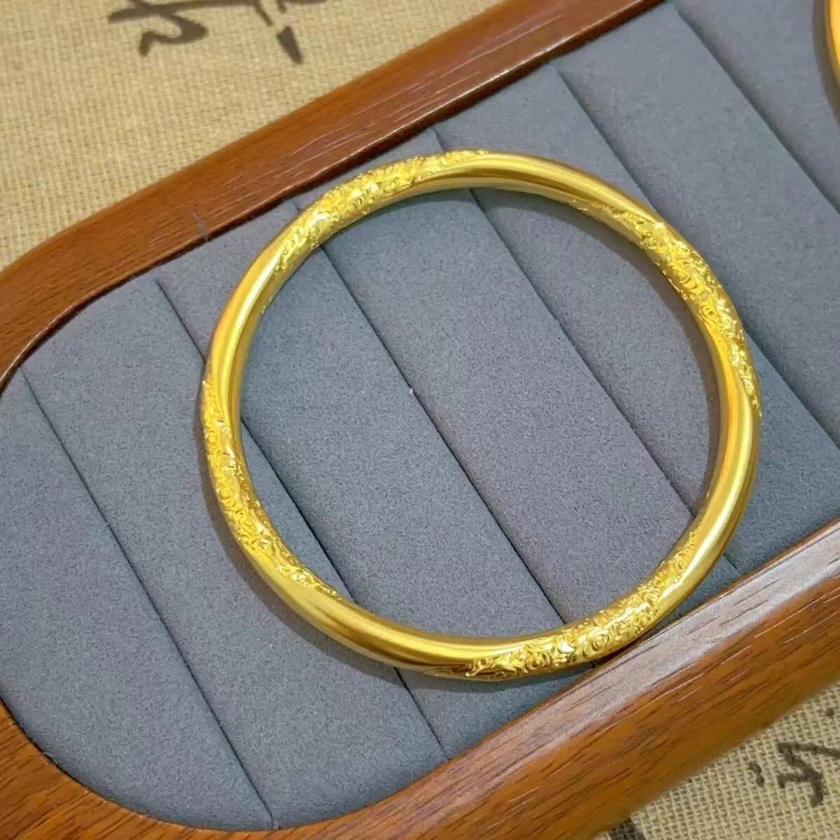 Золотые украшения, браслет традиционного исполнения, не выцветающий браслет из нефрита и золота, простое однотонное...