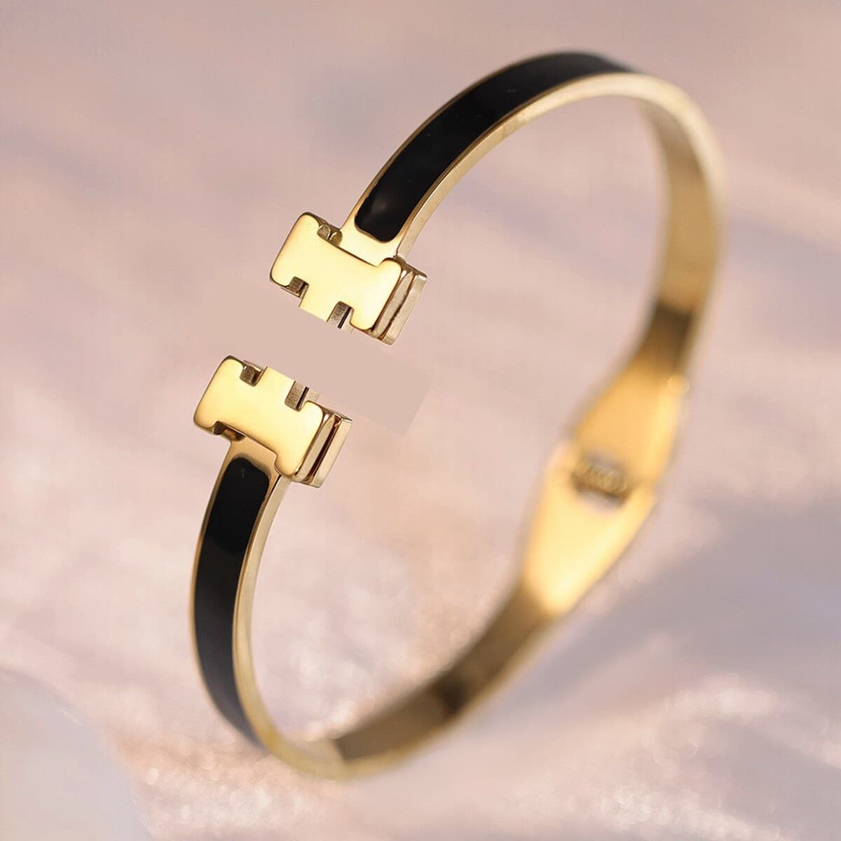 Женский браслет с четырехлистным клевером, покрытый гальваническим покрытием, не выцветает, экологичный, европейский и...