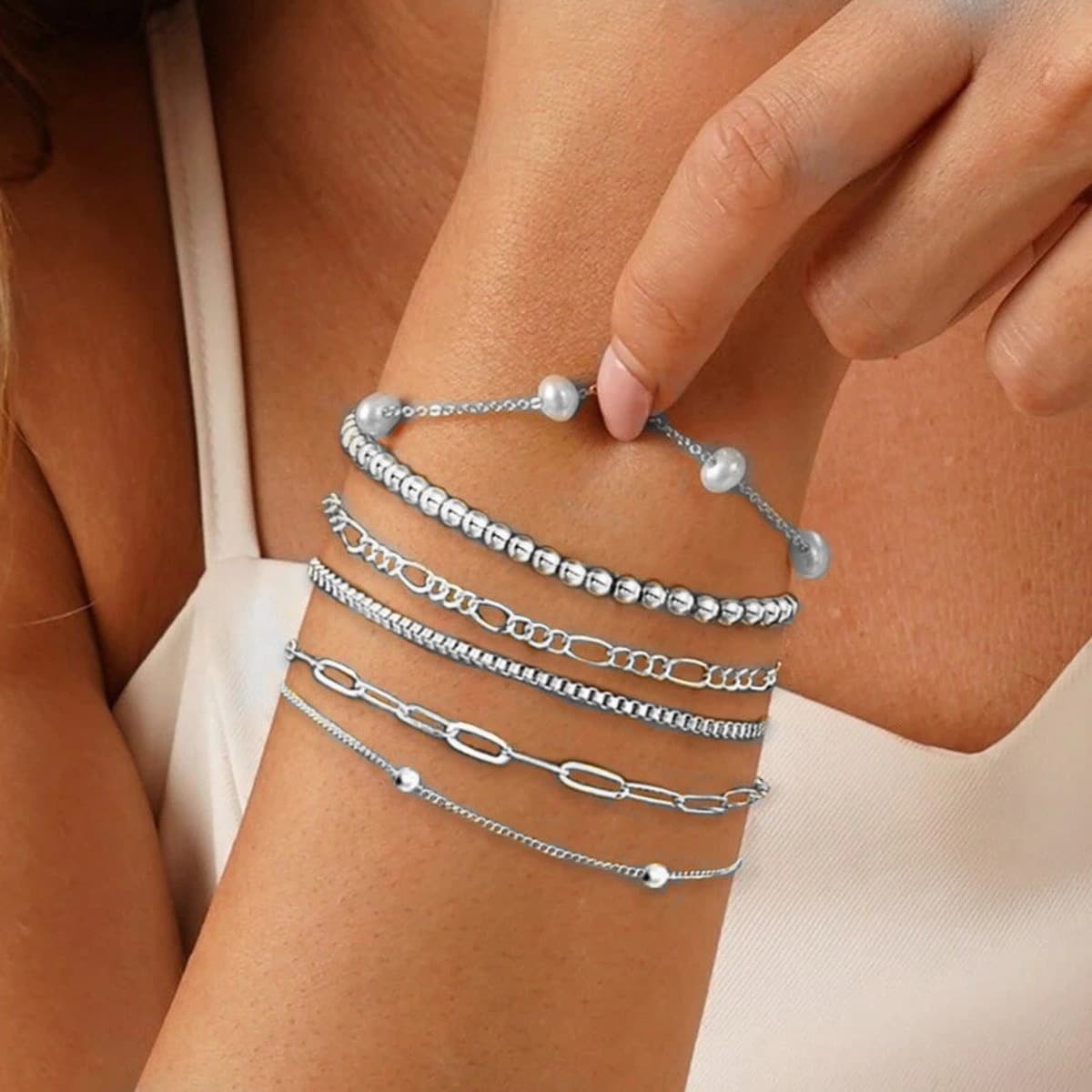 Внешняя торговля трансграничный набор ювелирных изделий персонализированный браслет новый комбинированный сплав