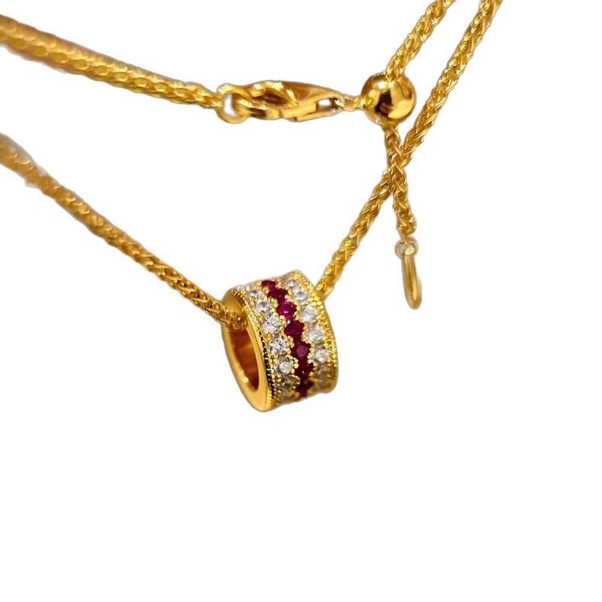 Maiska S925 Серебряный позолоченный сверкающий ожерелье из розы тяжелой промышленности ретро премиум-класса легкий...